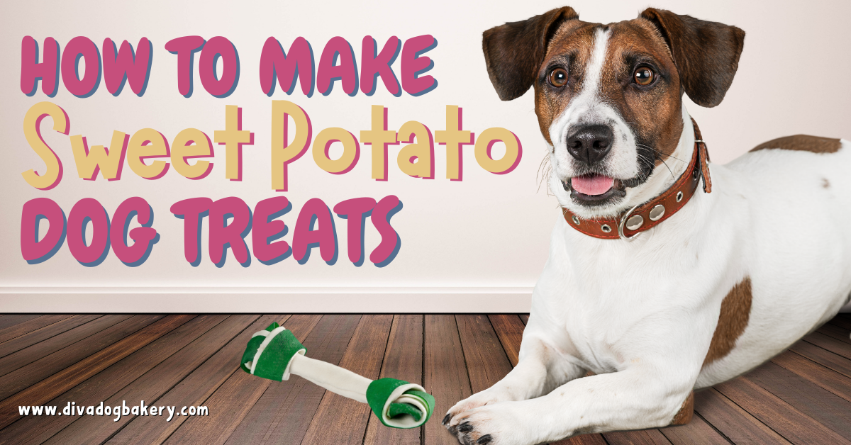 These are easy and delicious sweet potato dog treats to make!